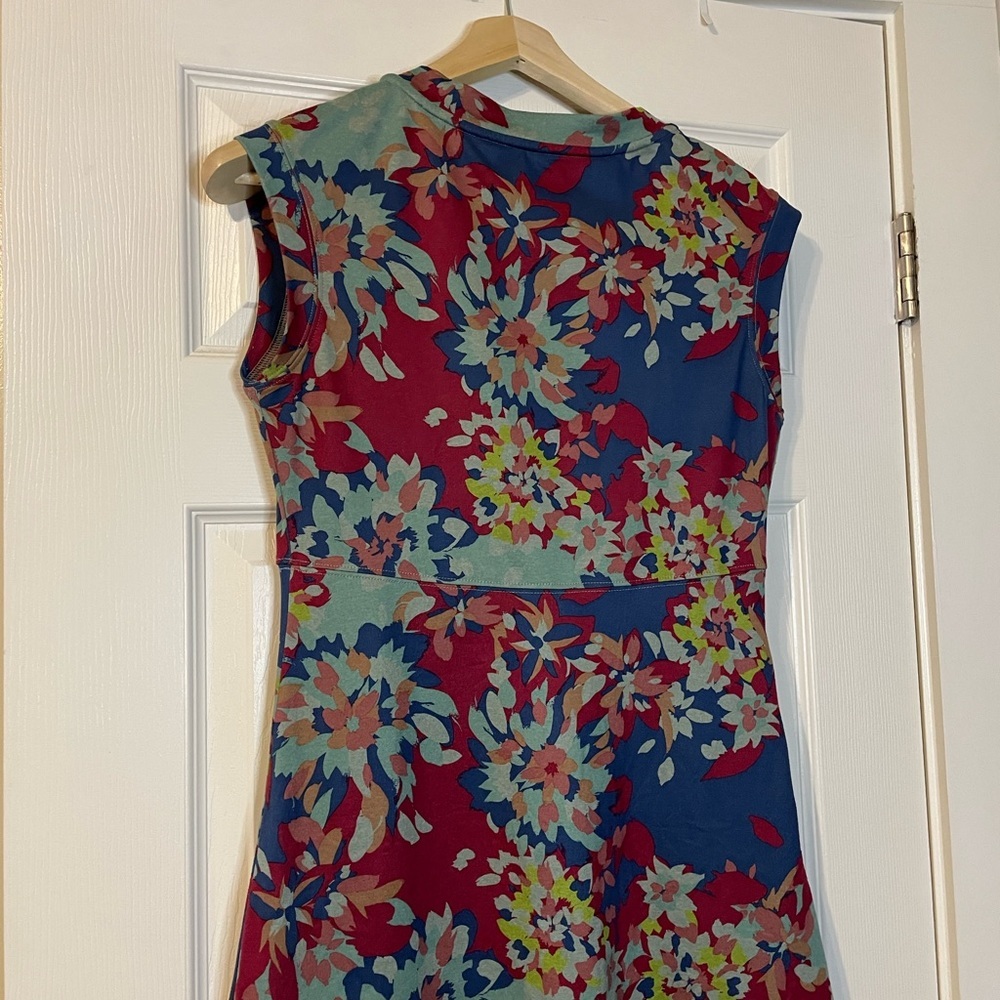 REI sleeveless v neck abstract floral fit & flare dress sz S - Picture 9 of 12